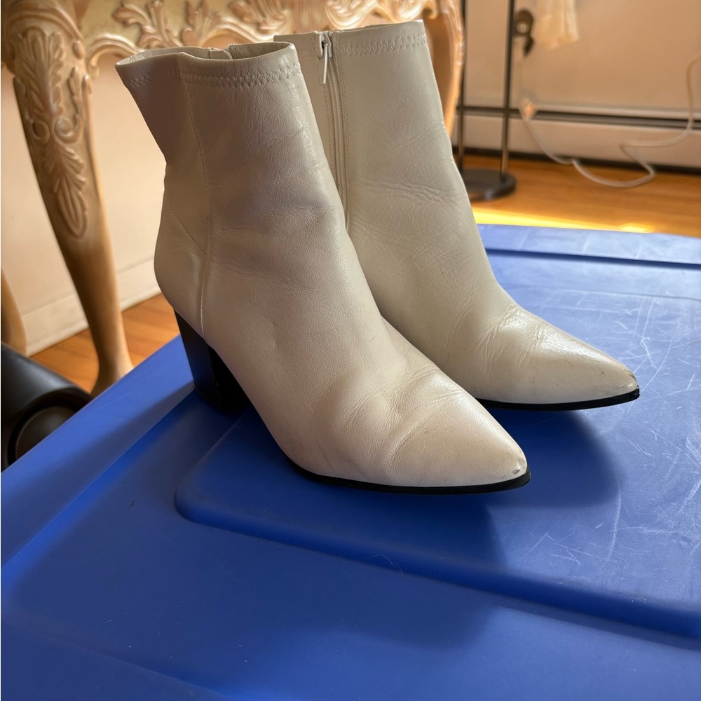Aldo White Ankle Boots